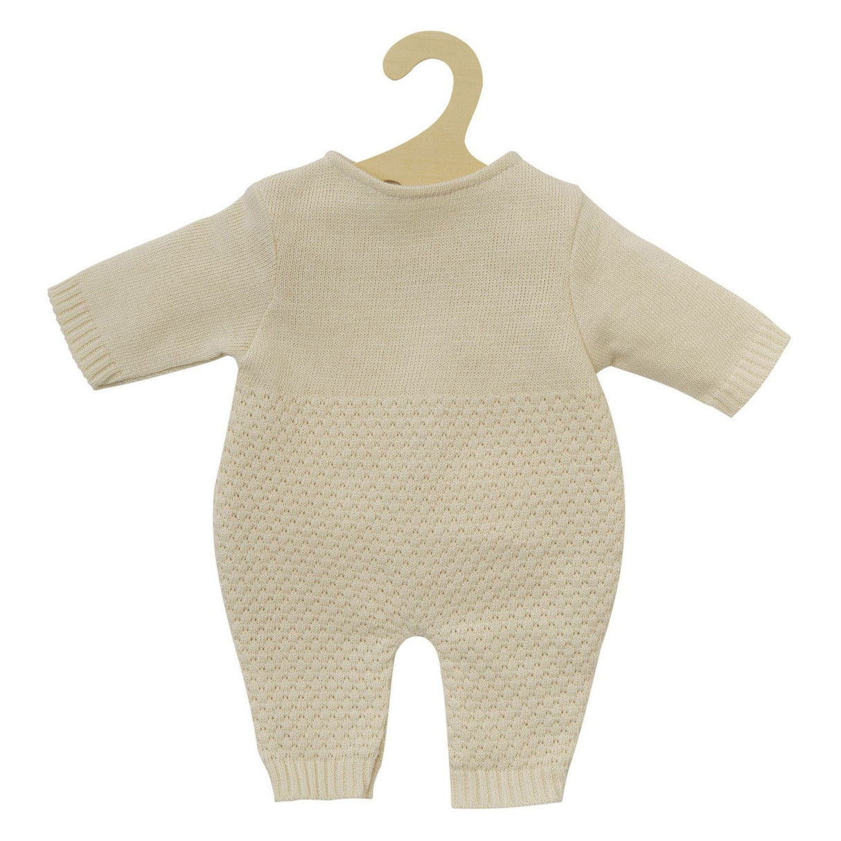 Heless Puppen-Strickoverall ecru, 28-35cm