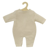 Heless Puppen-Strickoverall ecru, 28-35cm