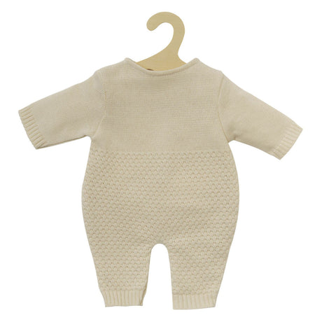 Heless Puppen-Strickoverall ecru, 28-35cm