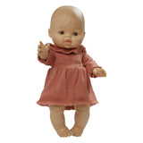 Heless Puppen-Strickkleid Pfirsich, 28-35 cm