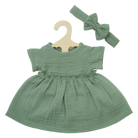 Heless Doll Kleid grün mit Rüschen, 35-45 cm