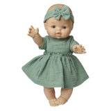 Heless Doll Kleid grün mit Rüschen, 35-45 cm