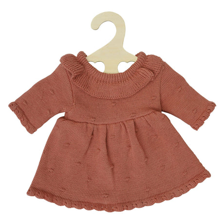 Heless Puppen-Strickkleid Pfirsich, 35-45 cm
