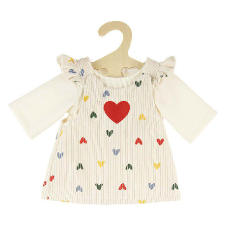 Heless Puppen-Cordkleid mit Herzkonfetti, 35-45 cm