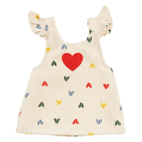 Heless Puppen-Cordkleid mit Herzkonfetti, 35-45 cm
