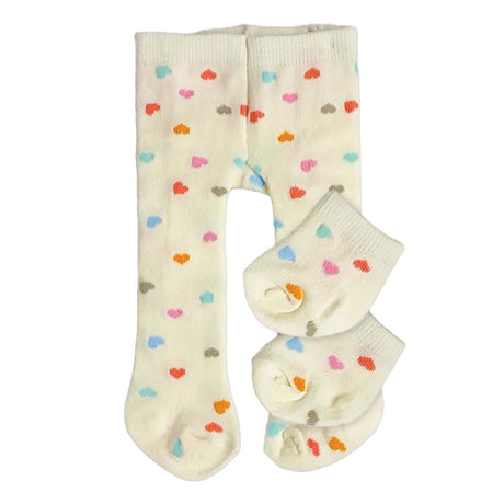 Heless Puppenstrumpfhose mit Socken und Herzkonfetti, 28-35 cm