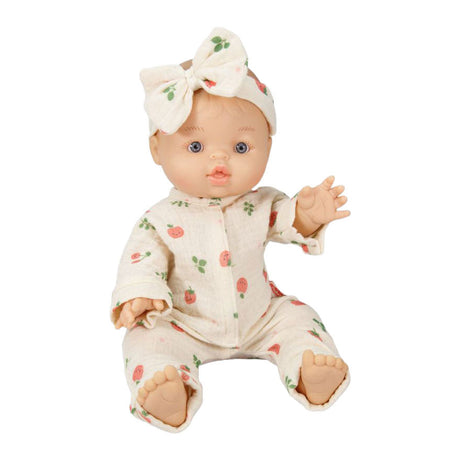 Heless meisjes babypop met romper cheeky fruits - 34cm