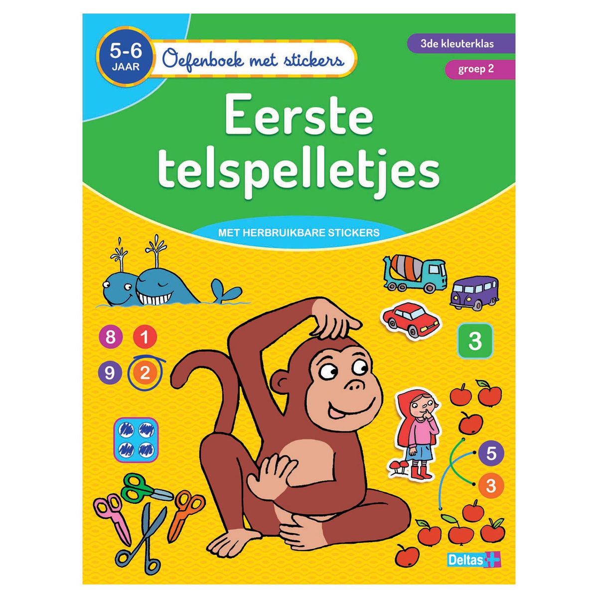 Deltas Übungsbuch mit Aufklebern – erstes Zählspiel