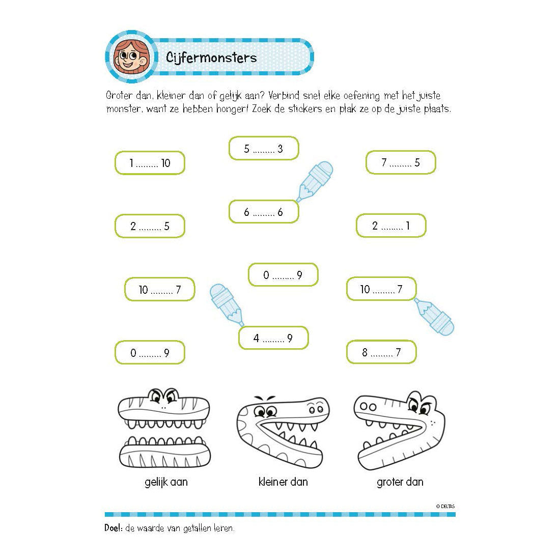 Deltas -Übungsbuch mit Aufklebern - schöne Berechnungen (6-7 Jahre)