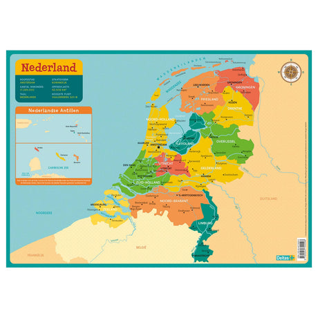 Deltas lehrreiche Achterbahn – Karte der Niederlande