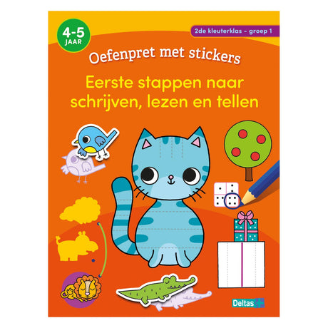 Deltas üben Spaß mit Aufklebern Gruppe 1 – Schreiben, Lesen, Zählen (4-5 Jahre)