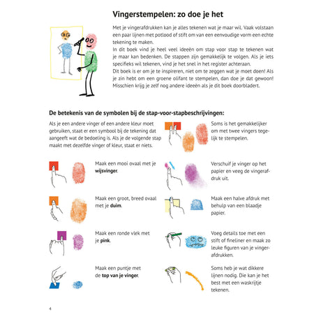 Deltas Hobbybuch „Ich kann 101 Dinge mit Fingerfarbe zeichnen“.