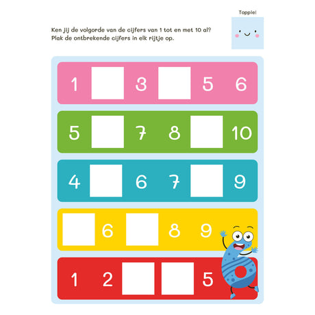 Zählen von Deltas von 1 bis 10 mit Aufklebern (5-6 Jahre)