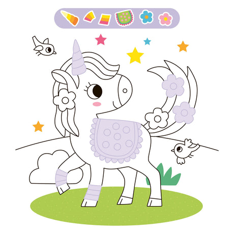Deltas Einhorn-Stickerparade