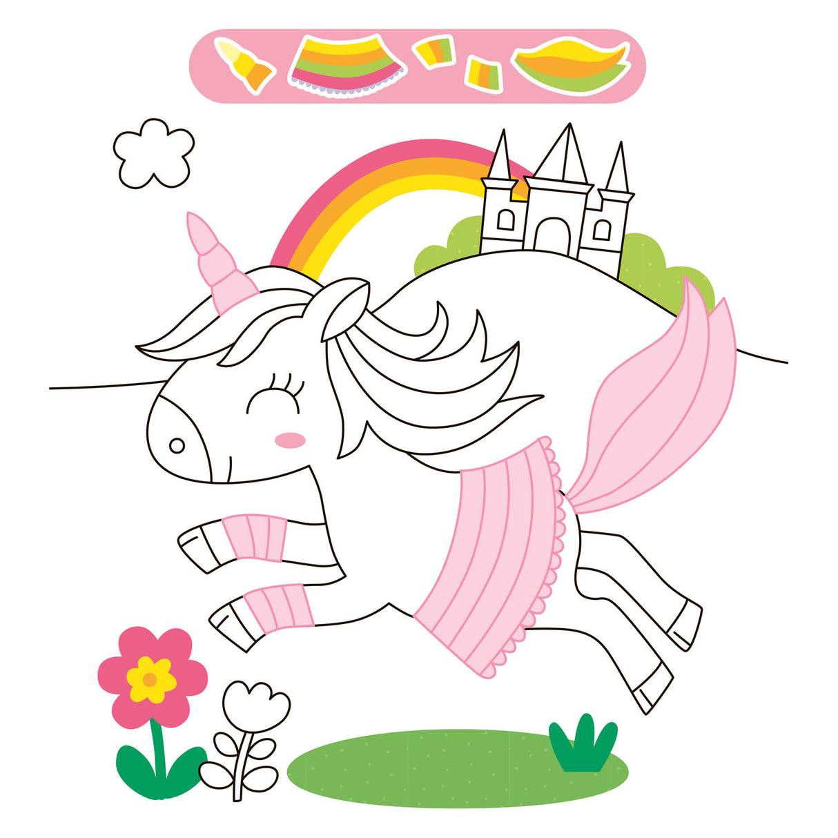 Deltas Einhorn-Stickerparade