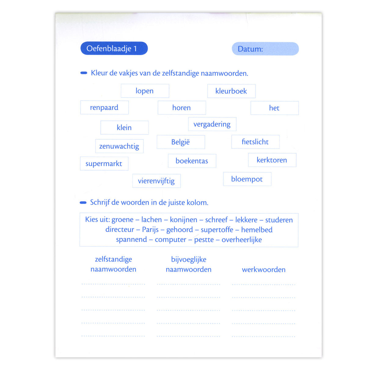 Deltas Übungsblätter zur Wortlern-Satzanalyse (10–11 Jahre)