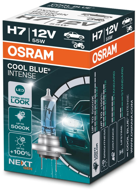 Osram-Scheinwerfer Cool Blue Intense von Lampe H7 55W Cool Blue Intense