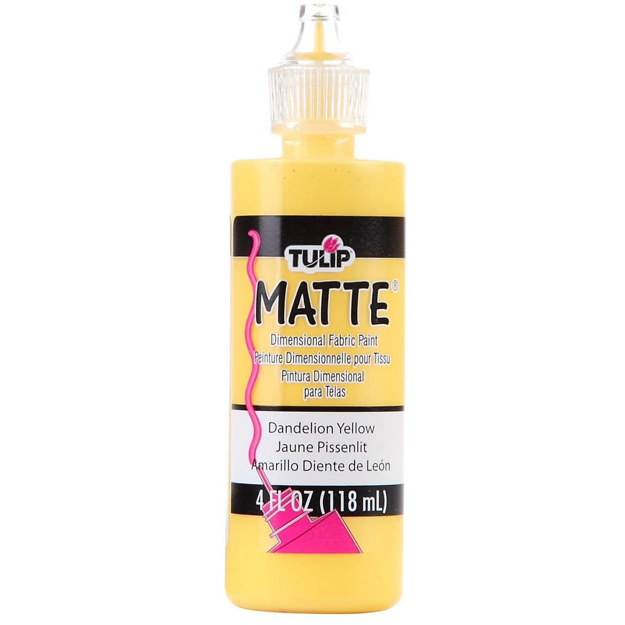 Tulpe • dimensionale Stofffarbe matt Löwenzahngelb 118 ml