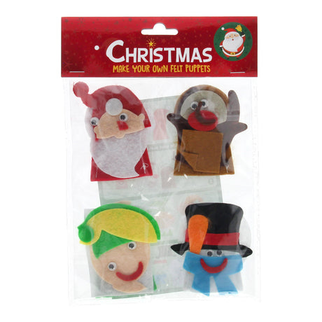 Wins Holland macht Ihre eigenen Fingerpuppen aus Filz zu Weihnachten, 4 Stück.