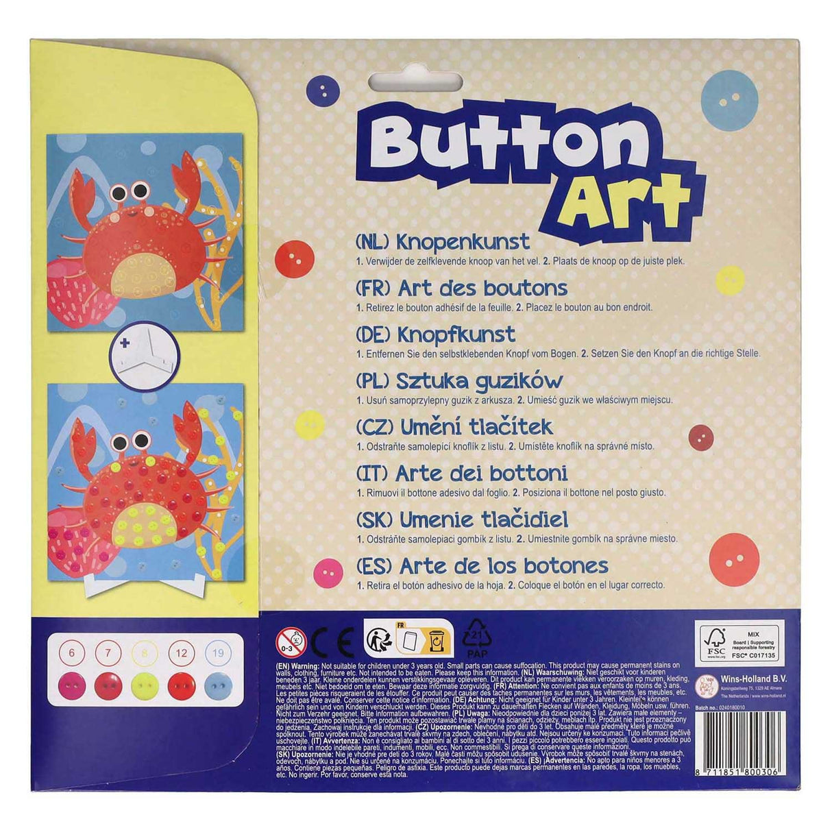Gewinnt Holland Button Art Painting dekorieren