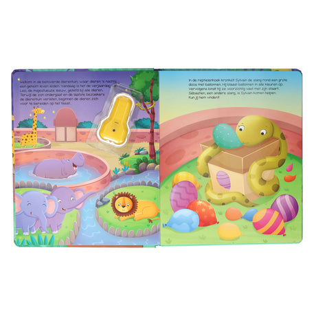 Wins holland kartonboek met zaklamp dierentuin - 3jr.