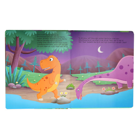 Gewinnt Holland-Brettbuch mit Taschenlampen-Dinosaurier – 3 Jahre.
