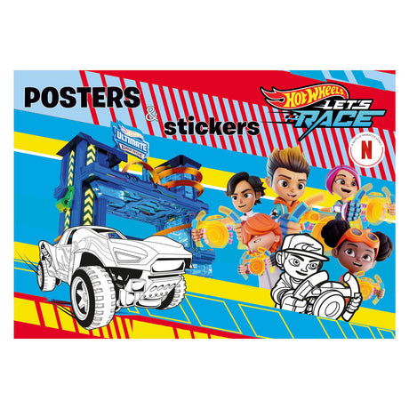 Buch-Specials Niederlande bv Hot-Wheels-Posterbuch zum Ausmalen mit Aufklebern