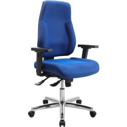 Bureaustoel signum viking blauw verstelbaar