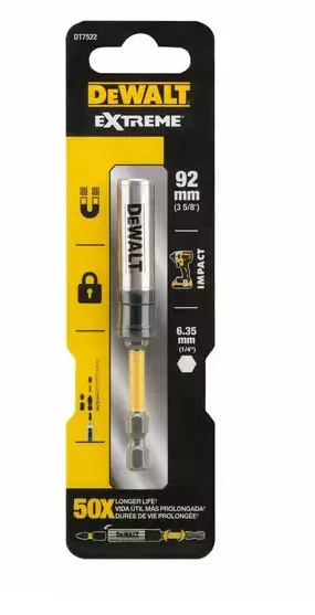 Dewalt Zubehör Flextorq Schraubendreher-Bithalter für 25-mm-Schraubendreher-Bits | magnetisch mit Schraubenführung – dt7522-qz