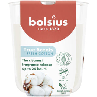 Bolsius Duftglas wahre Düfte frische Baumwolle 80 73 | 3 Stück
