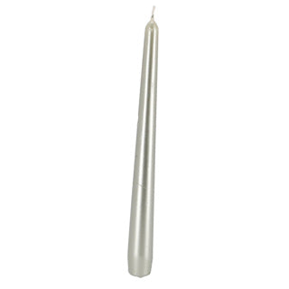 Gothic-Kerzen 245 24 4x Metallic-Weiß-Silber | 2 Stk