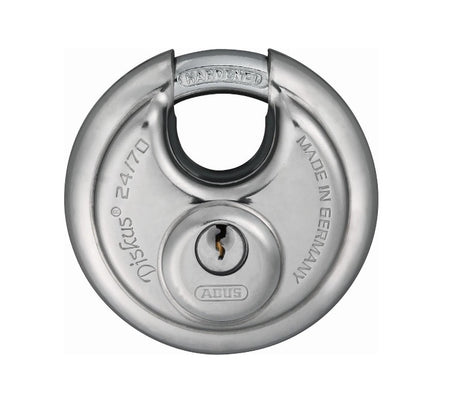 ABUS DISCUS 24 70 Handlot - Silber, Schlüsselschließung, 7 cm