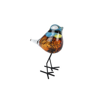 Keine Marke Skulptur Vogel auf Glassockel 12x8,5x14,5 cm | 2 Stk