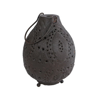 Keine Feuerlaterne, böhmisches Teelicht, antik, 15 x 15 x 21 cm, Metall | 2 Stk