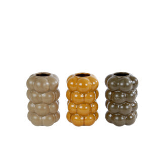 Vase Steingut Brombeere 9x9x13 cm 3-fach sortiert | 4 Stück