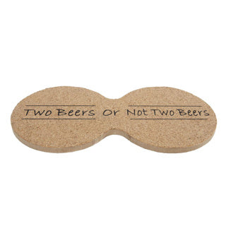 Keine Marke Untersetzer zwei Biere s4 Kork 19x9,5x0,6cm | 6 Stück