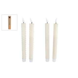 No Fire Candle LED Moving Light mit Timer Elfenbein 2 Stück