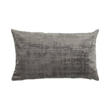 No brand Vintage Samtkissen grau 30x50 cm | 3 Stück