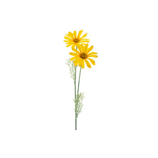 No brand Kunstblume Gänseblümchen gelbe Seide 56cm | 4 Stück