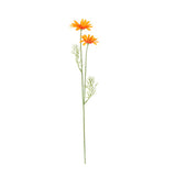 No brand Kunstblume Gänseblümchen orange Seide 56 cm | 4 Stück