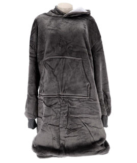 No brand Kapuzenpullover, kariert, Sherry, 70 x 110 cm, Anthrazit