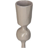 No brand Kerzenständer Eisen beige 8x8x30cm | 2 Stk