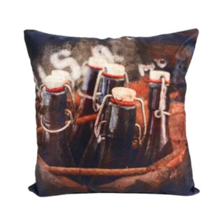No Brand Kissen Flaschen Samt 40 x 40 cm | 2 Stk