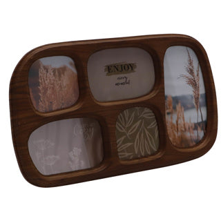 No Brand Fotorahmen Toos Collage Holz Natur 42,5 x 25 cm | 3 Stück