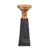 No brand ptmd Kerzenständer Laya Gold-Schwarz 34 cm | 2 Stk