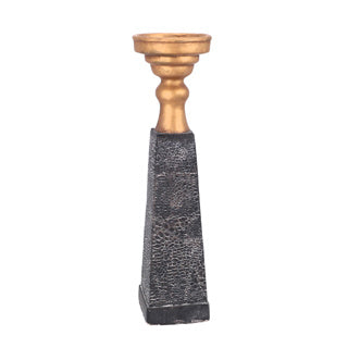 No brand ptmd Kerzenhalter Laya Gold-Schwarz 45 cm | 2 Stk