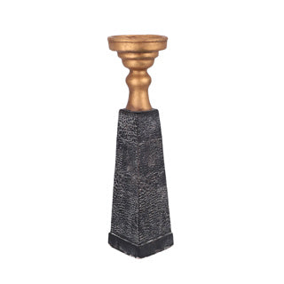 No brand ptmd Kerzenhalter Laya Gold-Schwarz 45 cm | 2 Stk