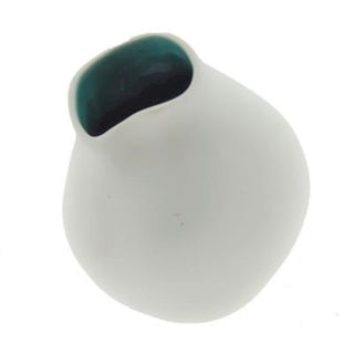 Keine Markenvase aus Keramik 9 cm weiß blau | 2 Stk