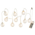 Lichtketting led op batterij glazen bollen 165 cm | 4 stuks