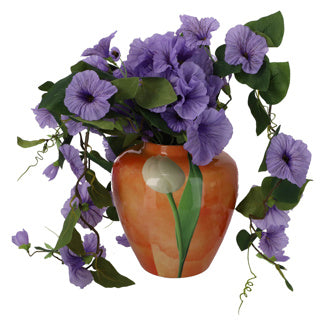No brand Vase Tulpe orange Metall 20x20x22cm